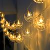LED String Lights Ramadan Eid Decorations Star Moon Castle Theme Indoor Outdoor Festival Lighting