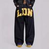 Pantaloni Jeans Dama Baggy Croială Dreaptă Cu Imprimeu Litere Grafice Streetwear Croială Largă Jeans High Street