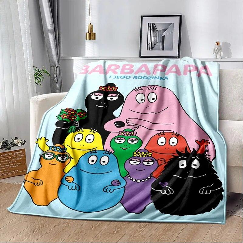

Les Barbapapa Family Аніме мультяшна ковдра, м яка ковдра для дому, спальні, ліжка, дивана, пікніка, подорожей, офісної ковдри, дитячої 150x200cm