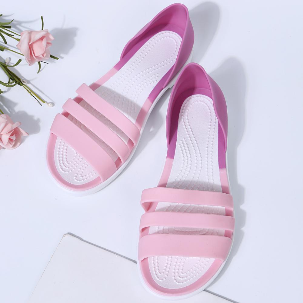 

Fashion Sandals Women Summer Shoes Flat Slides Women High Quality Sandals Ladies Designers Trend Versatile Outdoor Flat Beach Sandals 36 розовый