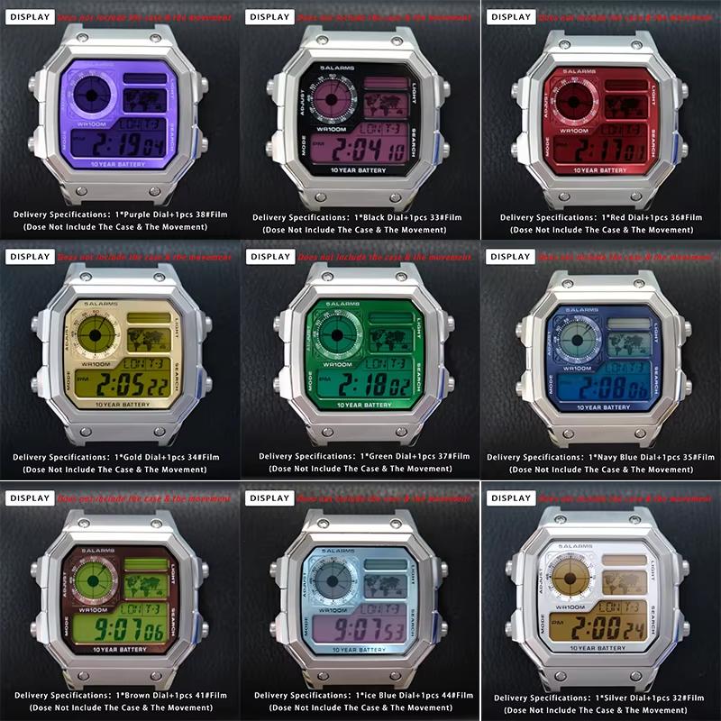 AE1200 Metal Dial & Case Mod Kit Modifed Upgrade Copper Dial Steel Case For Casio 3299 AE-1200 Replacement Watch Accessories