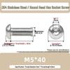 304 Stainless Steel Mushroom Head Hexagon Screw M2-M6