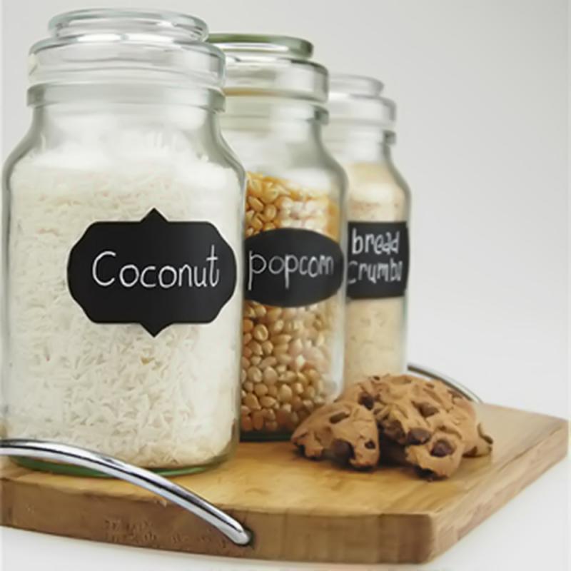 /9 Sets Blackboard Spice Sticker Reusable Jam Labels Kitchen Stickers Organizer Wall Sticker Home Decor Chalkboard Label