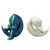 Yousheng 3D Printed Moon Astronaut Figurine, Sitting on Crescent Moon Spaceman Statue, Astronaut Desktop Decoration for Home