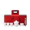 White Suet Jade Porcelain Kung Fu Tea Set Gift Box Home Gift Business Mid-Autumn Festival Gift