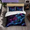 Set Lenzuola Manchester City Modello 3 Pezzi Morbida Copripiumino in Microfibra con Federe per Camera da Letto