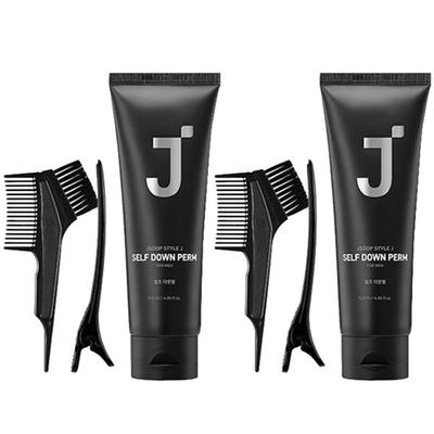 J.Sup Style J. For Men Self Down Perm für normales Haar + Clip + Dauerwelle + Handschuhe + Dauerwellenbürste Set, 120ml, 2 Stück