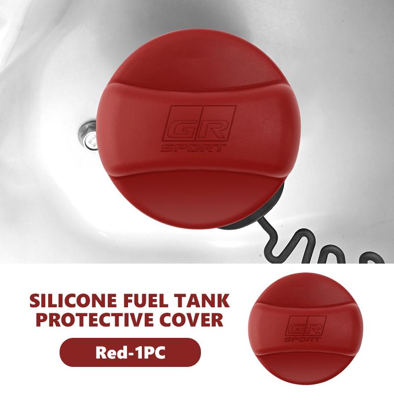 

For Toyota Car Fuel Tank Cover Silicone Protective Cover Decorative Accessories CHR Land Cruiser RAV4 Camry Fortuner Venza