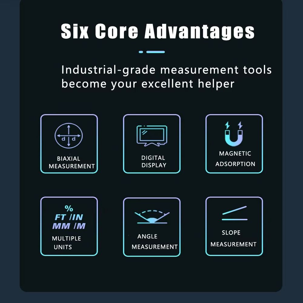 V Groove Base Digital Protractor Magnetic Base Digital Inclinometer Double Axes Gauge Building