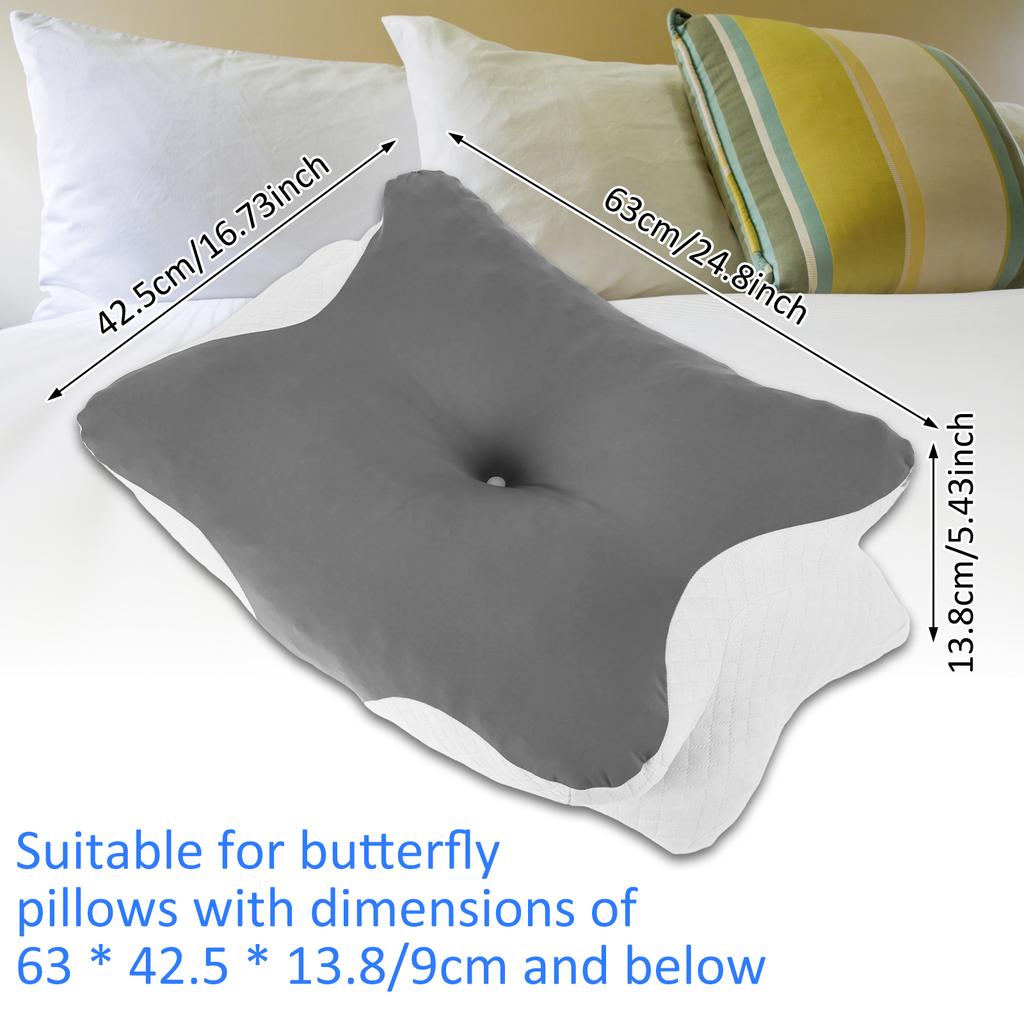 Butterfly Shaped Pillowcase Polyester Cervical Pillowcase with Zipper Smooth Soft Satin Neck Pillows Cover Bedding Accessories
