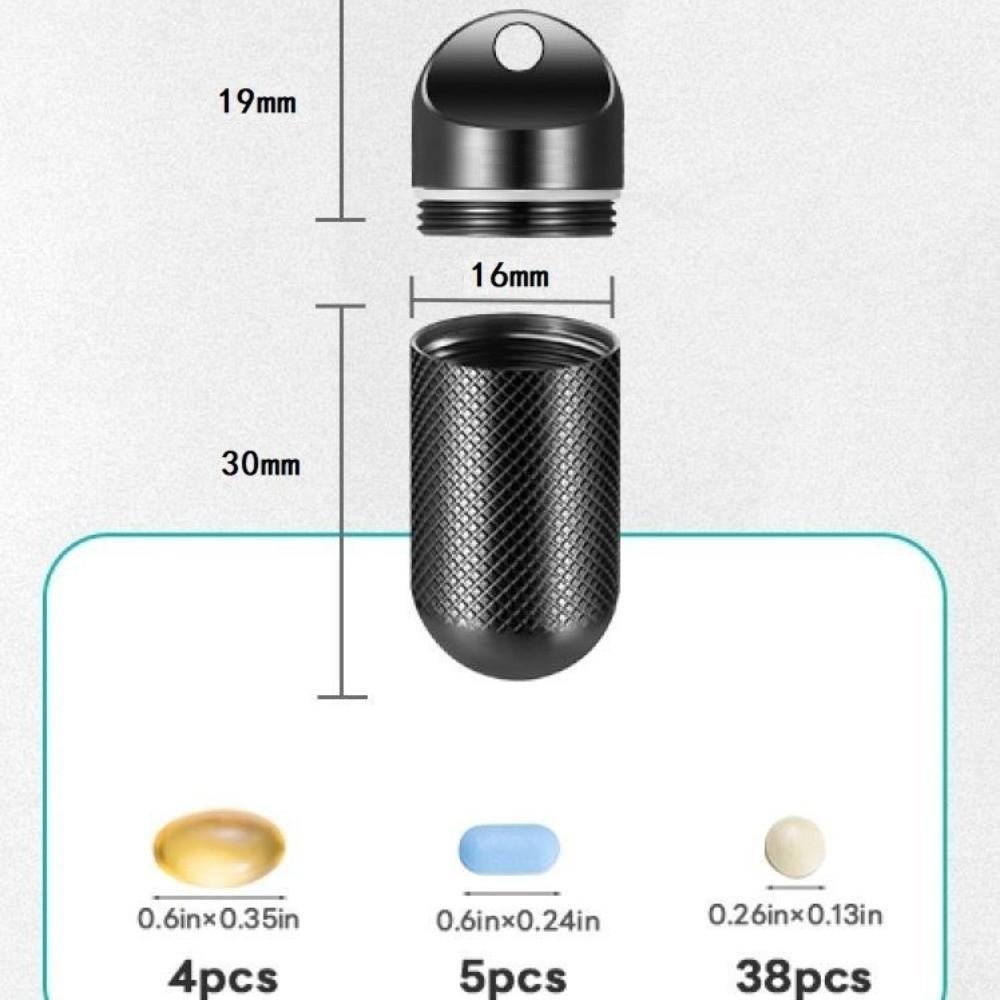 Metal Pocket Pill Holder Moisture-resistant Travel Pill Dispenser New Mini Key Chain Daily Use