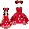 Barn Flickor Polka Dot Print Princess Dress Girls Brithday Party Klänningar Kostym