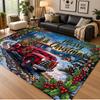 Christmas Theme Floor Carpet, Soft Area Rug, Xmas Indoor Home Holiday Decoration