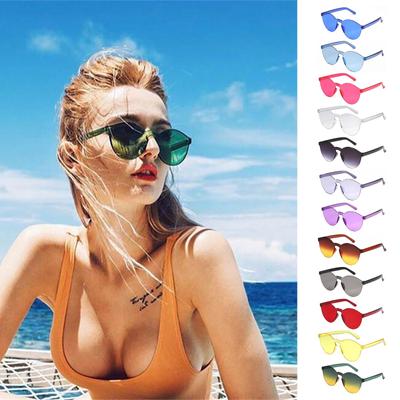 Rimless Lace Päikeseprillid Jelly Läbipaistvad päikeseprillid