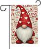 Valentine's Day Gnome Love Garden Ag Double Sided Small Ag for Outdoor 12x18 Inch Welcome Holiday Decorations