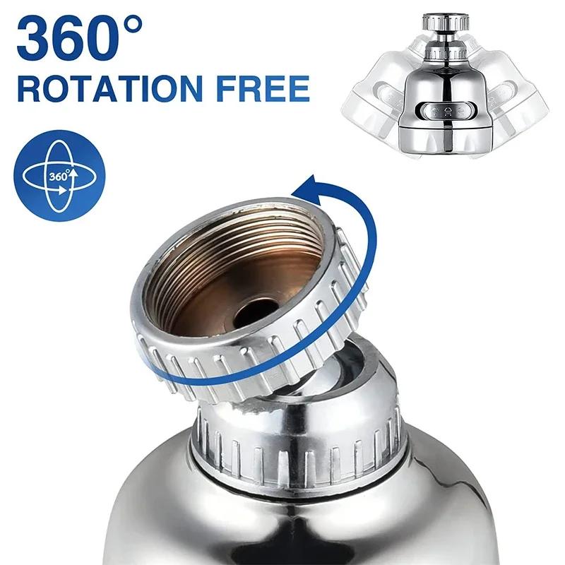 360 Degree Swivel Kitchen Faucet Aerator Adjustable Water Saving Sprayer Filter Nozzle Universal Bathroom Sink Adapter Accessory