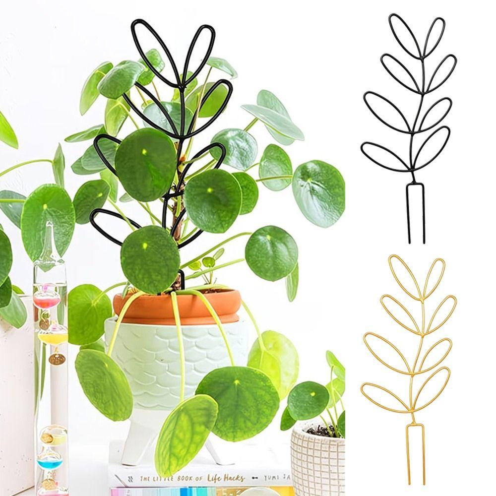 Rustproof Garden Climbing Frame Leaf Shaped Design Flowers Trellis Plant Trellis Indoor Outdoor