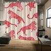 VIKAMA Fashion Pink Tiger Shower Curtain, Bathroom Waterproof and Mold-Resistant Curtain, Room Divider Curtain, Home Decoration