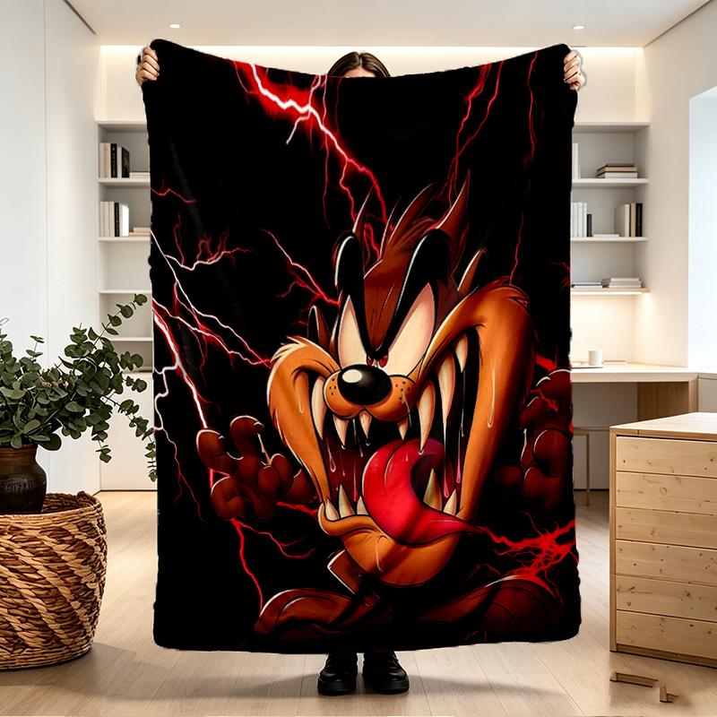 Tasmanian Devil Print Blanket - Soft & Comfortable, for Bedroom, Travel, Sofa, Home Decoration - Birthday Christmas Gift for Friend