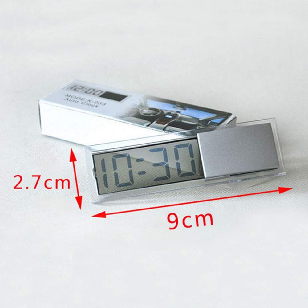 Eaglerich Car Digital LCD Watch 1PC Car Electronic Watch LCD Display Digital Time Display Car Use Suction Cup