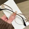 Oversized Cat Eye Anti-blue Eyeglasses Stylish Light Computer Flat Lightweight Mirror Glasses Blue Lightweight Blocking Eyewear