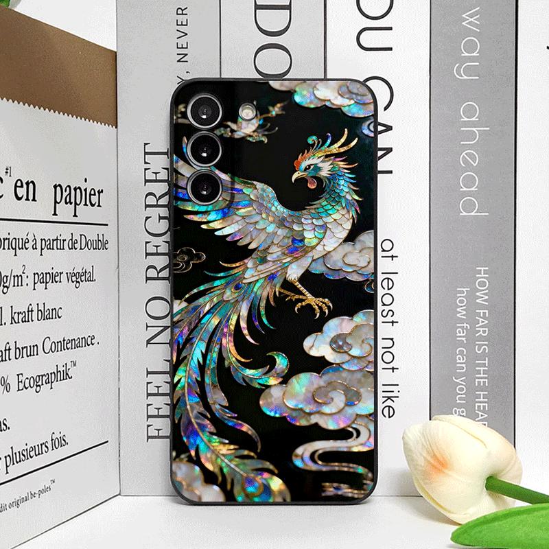 Chinese Style Cartoon Animal Marble Texture Phone Case for Samsung Galaxy S26 S25 S24+ S23 Ultra S22 Plus S20 S21 FE Soft Cover