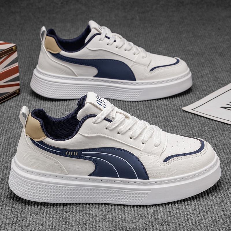 

Мужские повседневные модные кроссовки для скейтбординга на четыре сезона, удобные для студентов, трендовые кроссовки для мальчиков с мягкой подошвой, дышащая обувь 44 синий/белый