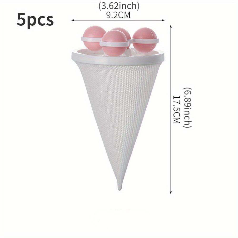 

5 шт. сетчатый фильтр для стиральной машины, устройство для удаления волос, бытовое устройство для удаления волос, всасывающее устройство, липкий фильтр для очистки шерсти, мешок для сбора шерсти 5pcs розовый
