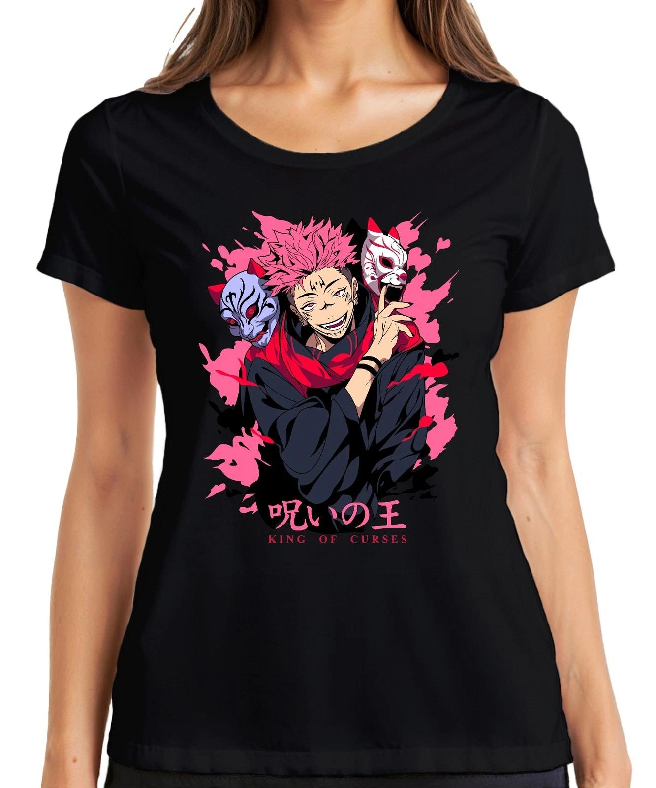 Jujutsu Kaisen Sukuna King of Curses Anime Ästhetik Geschenk Manga Damen T-Shir M
