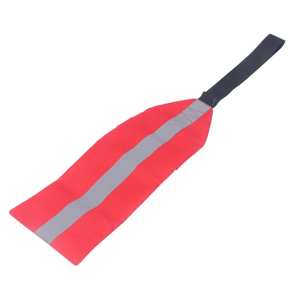 Kayak Safety Flag Multipurpose Oxford Cloth Towing Canoe Red Warning Flag With Reflective Strip for