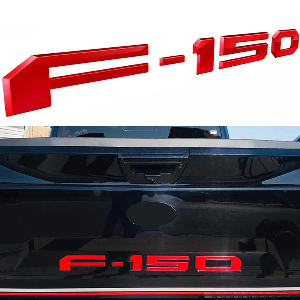 TQ013-F-150 Letters Nameplate Built Badge Sticker 3D For Ford F150 Rear Tailgate Trunk Logo Decals Red Black Trim Auto Accessories