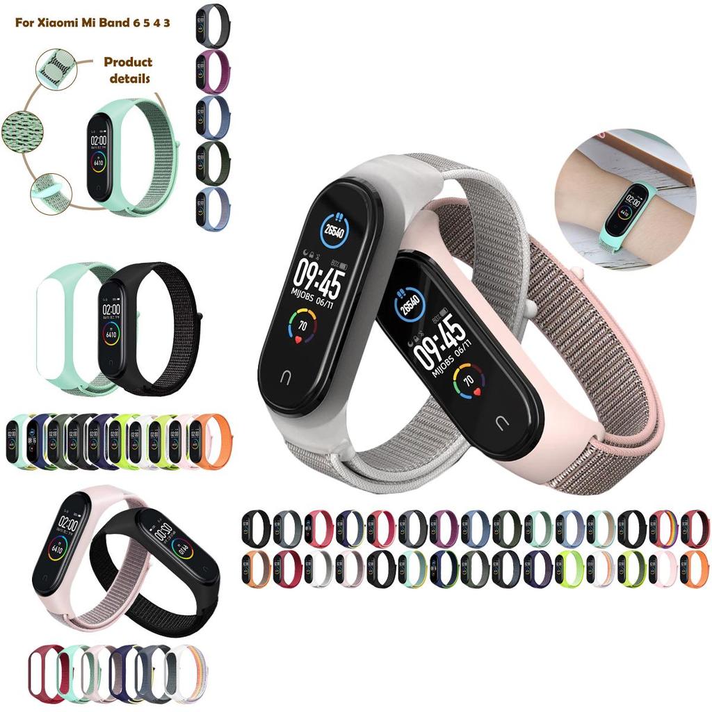 Atmungsaktives und leichtes Nylonarmband für Xiaomi Mi Band 3/4/5/6 Verstellbar und langlebig