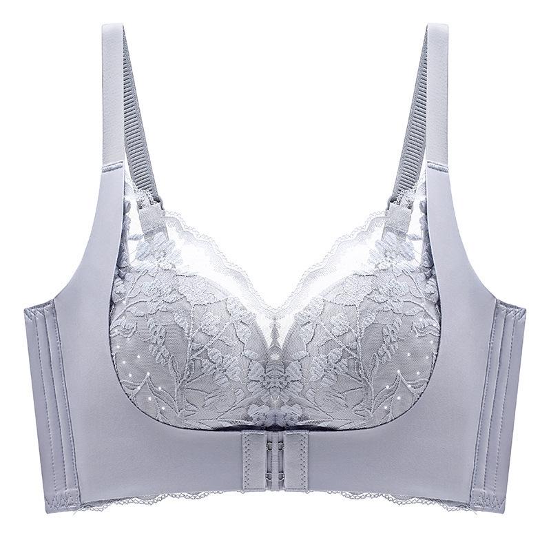 

Женский кружевной бюстгальтер пуш-ап с передней застежкой и боковой поддержкой, предотвращающий провисание для маленькой груди 32/70AB Thick Cup