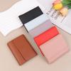 Multi-Card Slot Solid Color Leather Card Case Bank Card Credit Card Id Bus Card Holder Wallet For Women Travel Card Organizer