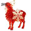 Festive Party Supplies Goat Christmas Car Hanging Ornament 2D Acrylic Pendant with Seasonal Ornaments String Cute Animal Decor for Rearview Mirror,