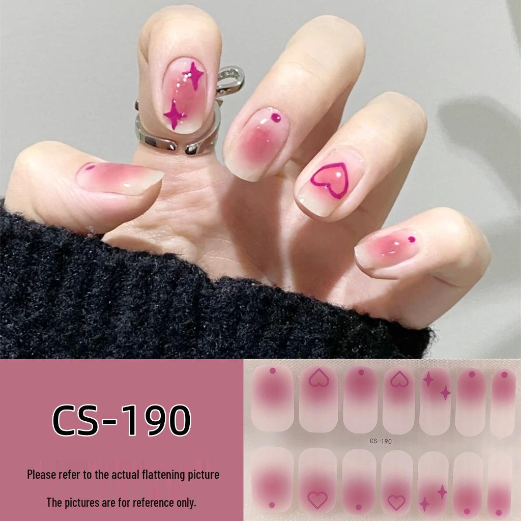 Waterproof Long-Lasting No-Bake 3D Gel Nail Stickers - Removable & Wearable Full-Cover Nail Polish Patches for Women