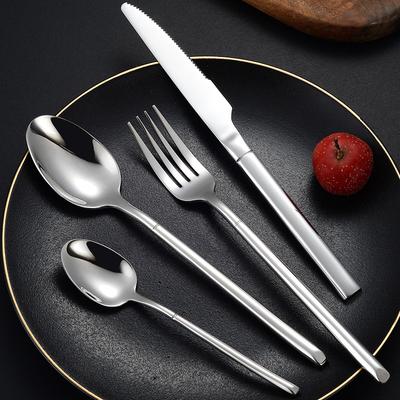 304 Edelstahl Besteckset, Messer, Gabel, Löffel, Teelöffel Dinner-Set, Luxusgeschirr, Schöne Haushaltsküchenutensilien