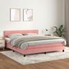 VidaXL Divan Bed with Mattress Pink 180x200 Cm Velvet - Model 3141382