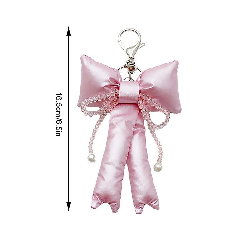 Y2K Trendy 3D Bowknot Keychain Ins Style Bow Keyring Backpack Pendant Decoration Bag Charm For Girl Birthday Gifts
