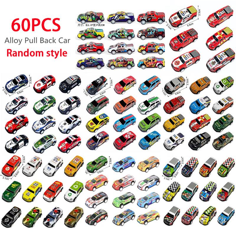 

60/120Pcs Alloy Racing Cars Rebound Car Multiple Alloy Car Ornament Collectibles Children S Toys Birthday Gift 2023 New