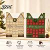 Christmas Decorative Cabin to Kids with 24 Advent Calendar Wooden House Drawers Countdown Adults Calendar