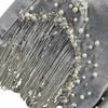 Damen Sommerkleidung Denim Shorts Hohe Taille Dünn Schwerindustrie Perlen Pailletten Fransen Gebrochene Kupferjeans