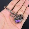 Charoite Handmade Gemstone Pendant, 999 Copper Wire Wrapped Pendant Antique Jewelry, For Engagement Gift
