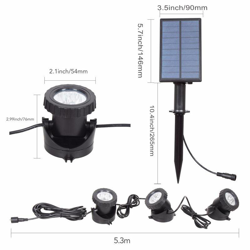 Underwater RGB Solar Garden Light for Pool, Lawn, Rockery, and Courtyard