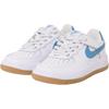 New Nike Air Force 1 Anti-Slip Wear-Resistant Low-Top Kids' Skateboarding Shoes White/Blue Children Aged 3-7 Years Old FN0237-115