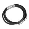 Triple Magnetic Buckle Hand Bracelet Infinity Number Shape Hip Hop Twist Woven Bracelet Hand Ornament Steel Color