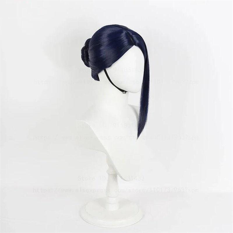 New Style Commander Caitlyn Cosplay Wig Arcane Season 2 Heat Resitant Synthetic Hair Anime LOL Role Play Wigs With Bun + Wig Cap