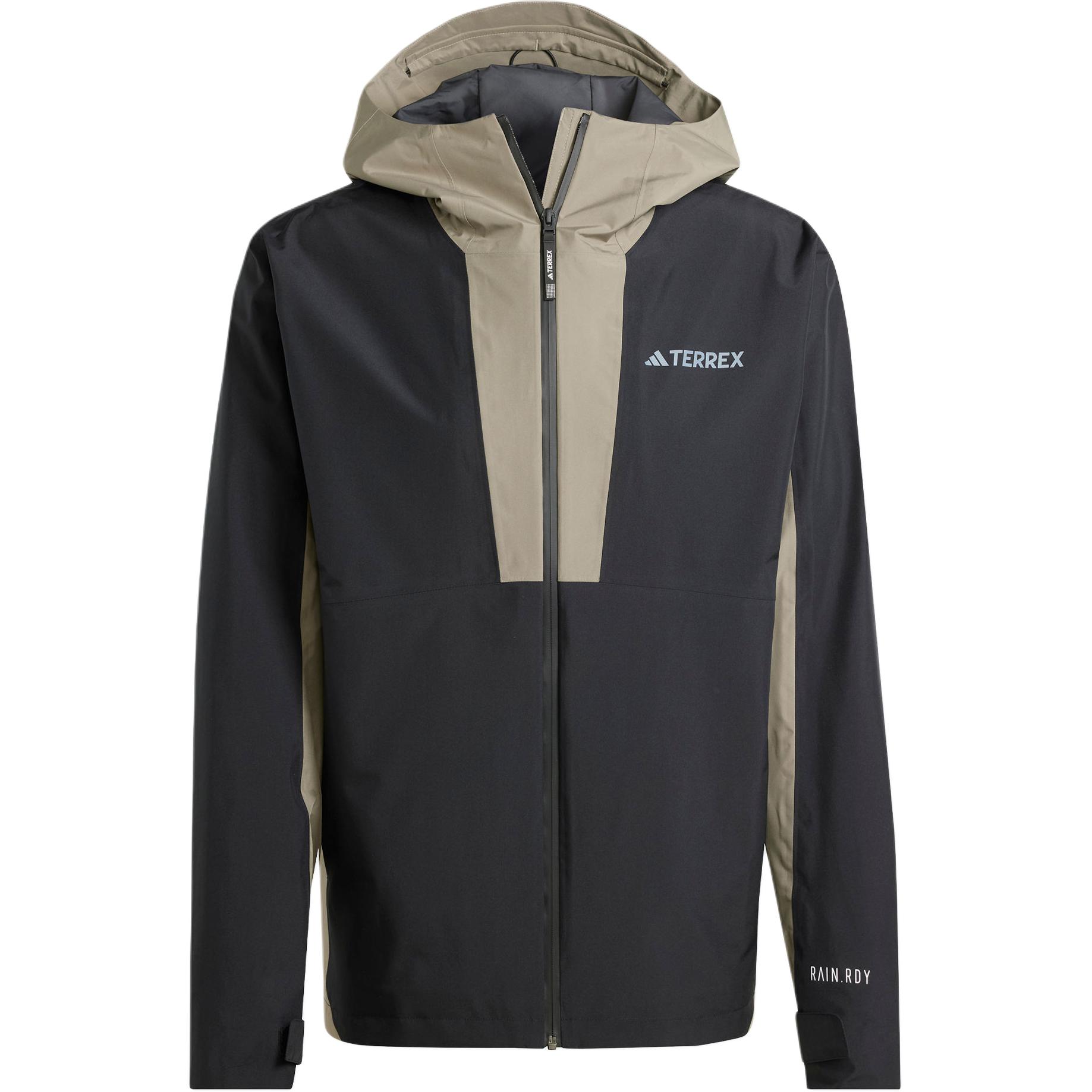 Adidas Outdoor Походная водонепроницаемая и ветрозащитная ветровка Мужская Черная IY0068- 2XL