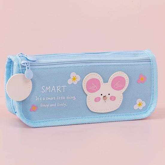 Cartoon Pencil Case for Kids Large Capacity Cute Stationery Bag Canvas Pen Pouch Portable School Supply Organizer for Boys Girls