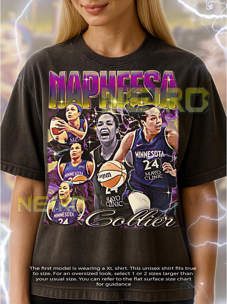 Napheesa Collier Bootleg Shirt, Vintage Athlete WNBA Star Celebrity Tee, 90s Retro Throwback T-shirt, Napheesa Collier Sweater